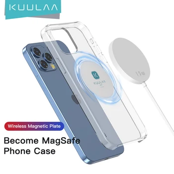 KUULAA Magnetice, Autocolant Pentru IPhone 12 Pro Max Metal Autocolant Autocolant Pentru Samsung S20 S21 S10 Ultra Pentru Magsafe Încărcător Wireless