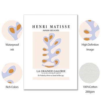 Nordic Matisse Abstract Organismului Fata De Postere Si Printuri Colorate Plante Panza Pictura Arta De Perete Imaginile Pentru Camera De Zi Decor Acasă