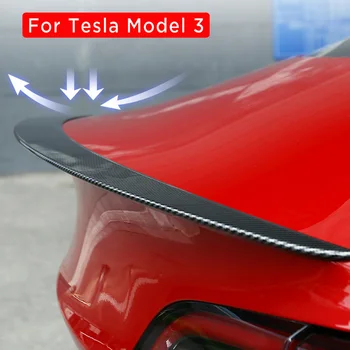 Pentru Tesla Model 3 2017-2020 2021 Portbagajul din Spate Buza din Fibra de Carbon ABS, Aripi, Spoiler Auto Styling-Spate, Spoiler Portbagaj Model3 Accesorii