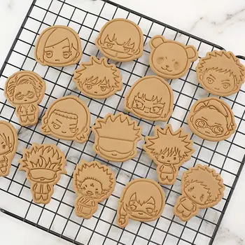 1 Buc Anime Drăguț Jujutsu Kaisen Tăietori Cookie Set de Copt Apăsați Ștampila Embosser Zahăr sub formă de Pastă Tort DIY Panificatie Mucegai Figura Jucarii