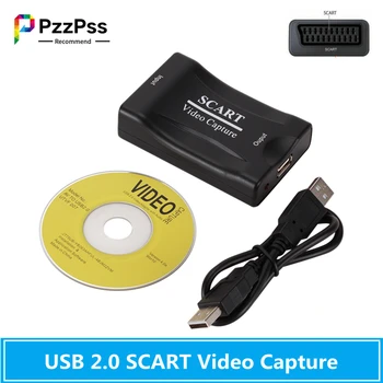 PzzPss 1080P, USB 2.0, SCART Video cu placa de Captura Accesorii Grabber Înregistrare DVD Record de Box pentru Live Streaming Plug Și să se Joace Acasă