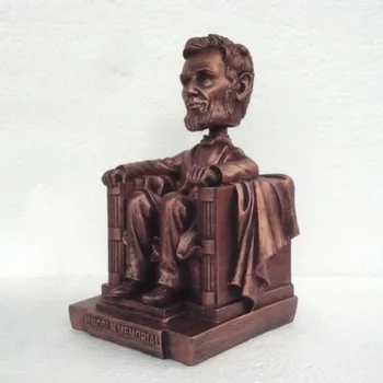 Statele UNITE ale americii Fostul Președinte Mare Om Abraham Lincoln Negru African American Libertate Lider Bobble Cap Figura Jucarii Model