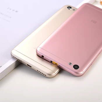 Original Locuințe Pentru Xiaomi Redmi Notă 5A Baterie Capac Spate Piese de schimb Caz Pentru Redmi Notă 5A Cu Logo Si Butoane Laterale