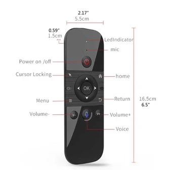 Mouse-ul de aer Smart TV Control de la Distanță Voce de Înlocuire M8 cu iluminare din spate 2.4 g RF Wireless Mini Tastatură Qwerty Completă 95AD Cu Receptor USB