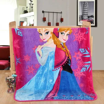 Disney Elsa Anna Printesa Ușor de Pluș Queen-Size Pături pe Pat/Canapea/Avion Flatsheet lenjerie de Pat Aruncă