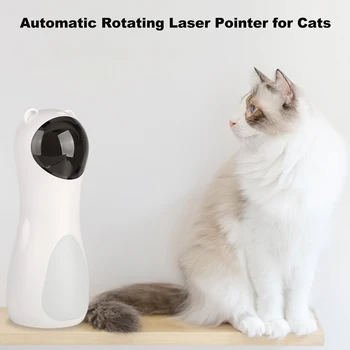 Cat de Jucării Interactive Jucării Automate Rotative cu Laser Pointer pentru Pisici Lumina Chaser Jucărie USB Cat Exercițiu Jucărie pentru Pisici Dropshipping