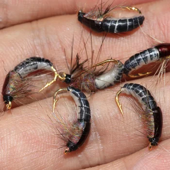 1 BUC Nou Realiste Nimfa Scud Zbura De Pescuit Păstrăv de Insectă Artificiali în Cerb Parul Uscat Momeala, Nada Simulat Scud Worm Momeală de Pescuit