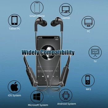 Guler Bluetooth V5.1 Căști Sport Sweatproof Căști HiFi Bass Stereo Setul Cu Cască Căști Cu Microfon Pentru Samsung Galaxy S21