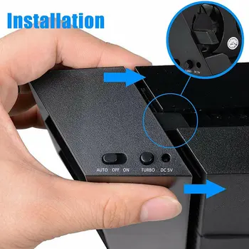 TP4-005 Smart Turbo de Control al Temperaturii USB Cooler de Racire 5-Ventilator pentru Playstation 4 pentru PS4 Radiații Fan