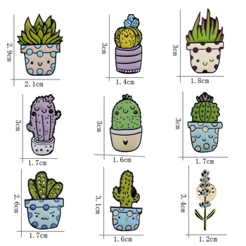 1 buc Desene animate Drăguț Aloe opuntia Cactus în Ghiveci Decor Brosa Populare Haine la Modă Accesorii Cadouri pentru Copii De 9 Stiluri