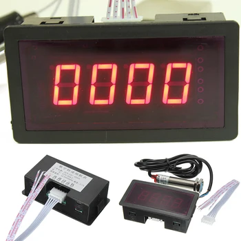 Electronic LED Roșu Tahometru 4 Display Digital RPM Viteza Metru +NPN Sala Comutatorul de Proximitate Senzor DC 8-24V NOI