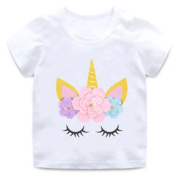 Unicorn Nouă Băieți și Fete Drăguț de Design Fata de Copii Amuzant Rece T-shirt Copilul Harajuku T-shirt pentru Copii Desene animate Copil pentru Haine
