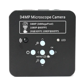 2K 34MP 1080P 60FPS HDMI USB Microscop Video Camera 130X 200X Zoom C Obiectiv Montură LEd lumina Pentru Imagini Digitale de Achiziție