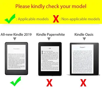 Cruce Model Ultra-Subtire E-book Caz Magnetic din Piele PU Flip Stand husa de Protectie pentru Amazon Toate-Nou Kindle a 10-a Generație 6