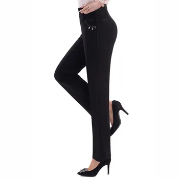 De mari dimensiuni Noi de Primavara Toamna Femei Pantaloni Slim Elastici cu Talie Înaltă Direct Pantaloni Stretch Femei Pantaloni Pantaloni P170