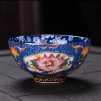 Chineză Email Geamuri Ceașcă de Ceai din Ceramica Ceașcă de ceai 110ml China Tradițională Albastru și Alb Portelan Cana de Cafea Paharul de Vin