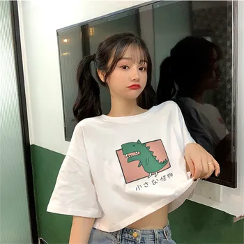 Streetwear Somn Topuri Femeie Print Coreean Cămașă De Noapte Hippop Acasă Haine Drăguț Sexy Sleepwear Vara Doamnelor Camasuta De Noapte Seară