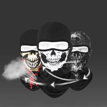 Ghost Skull Cap Eșarfă Fata Complet Eșarfă Ciclism Gât Capul mai Cald CS Wargame Vânătoare de Schi Sport Eșarfă de Halloween Barbati Bandană