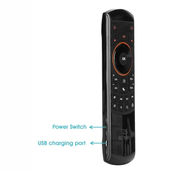 Rii Mini I25A Multifuncțional Portabil Wireless 2.4 G Mouse-ul Zbura rusă English Keyboard I25 de la Distanță Pentru TV Android TV BOX de la Distanță