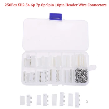 200pcs XH Kit 6p 7p 8p 9P 10 Pin 2.54 mm Pas Terminal Kit/Locuințe/Pin Header conectori JST Conectori de Sârmă Adaptor XH Kituri