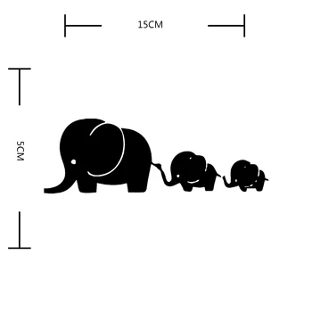 Elefanții Familia la Bord Amuzant Autocolante Auto și Decalcomanii Masina de Desene animate Autocolant Vinil Decal pentru Vehicule Ușa Corpului de 5.9