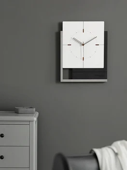Piața Minimalist Ceas de Perete Camera de zi Nordic Lux Ceas de Perete Modern Alb-Negru Wandklokken Mut de Artă Unice de Perete Ceas W6C