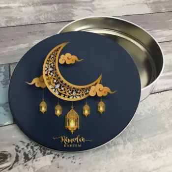 Eid Mubarak Cadou Ramadan Islamic Decorare Tort de Biscuiti se Strecoare Cutie de Tinichea pentru Oaspeții sau Evenimente Speciale