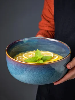 8.5 Inch De Mare Supa Bol Bol De Ceramică De Uz Casnic Noodle Bowl Personalitate De Dimensiuni Mari Noodle Bowl