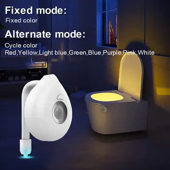8 Culori Smart Senzor de Mișcare PIR, Toaletă Lumina de Noapte rezistent la apa Fundal Pentru Vas de Toaletă CONDUS Luminaria Lampa WC Toaletă Lumina