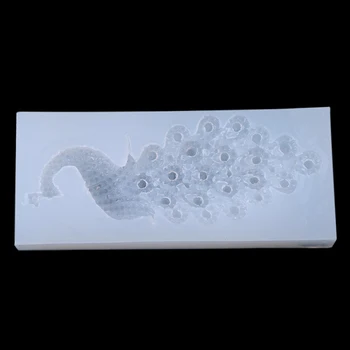 2021 Nou Tort de Decorare Păun Fondant Păun Forma 3D Silicon Tort Mucegai Tort de Desene animate Instrumente de Săpun Mucegai