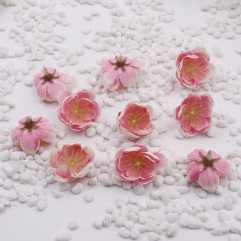 Mini cherry plum blossom flori artificiale cap de Mătase flori Peach blossom DIY living Decor de Nunta de Decorare 10buc/punga