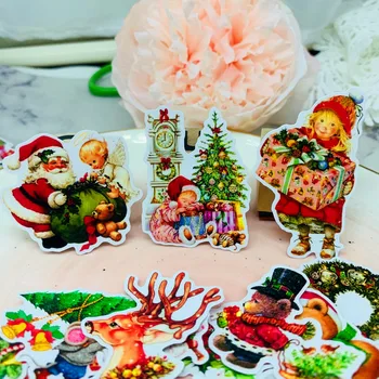 35Pcs/Pack Vintage Moș crăciun Pom de Crăciun Autocolant DIY Meșteșug Scrapbooking Album Junk Jurnalul Planificator de Autocolante Decorative