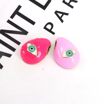 10buc Multicolor Email Ochi de Metal Farmece Pandantive Pentru a Face Bijuterii DIY Brățară Colier Șirag de mărgele de Accesorii