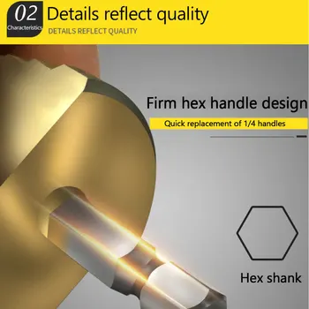 Hex Titan Pas Con Burghiu Lemn Metal Foraj 4-32mm Gaura de Tăiere HSS 4241 Scara Burghiu Pentru prelucrarea Lemnului