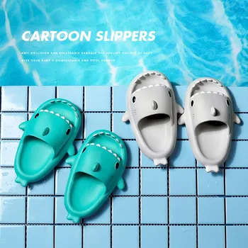 Rechin de Vară pentru Copii Papuci de casă Curcubeu Pantofi Pentru Copii Copilul Copilul în aer liber EVA de Imprimare de Desene animate Drăguț tv cu Tocuri, Sandale de Plajă
