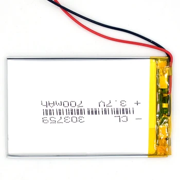 3.7 V 700 mAh 303759 Li-Polimer Baterie Reîncărcabilă Li Po LI ion pentru GPS Bluetooth LED JUCĂRIE MP3 MP4 033759