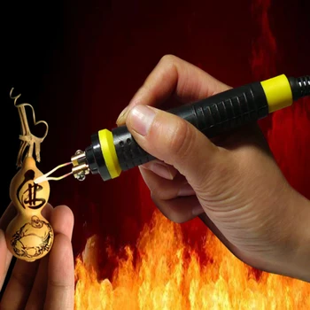 Ciocan de Lipit Electric Pen Izolare Mâner Anti-alunecare cu Lemne Usoare Pyrography Instrument de Sudura Portabil cu Fir de Artizanat