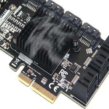 Chia Miniere Coloană 10 Porturi SATA, PCIE Card PCI Express SATA Controller PCIE să SATA3 Card de Expansiune PCI E X4, SATA 3 6Gbps ASM1166