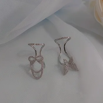 Micro Pave Zircon Inele Pentru Femei 2021 Noi Tendințe Arc Fluture Deschis Ring Bijuterii