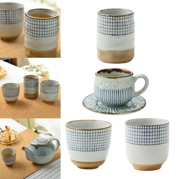Cani ceramica Ceramică Tradițională Japoneză Yunomi Cești de ceai Artizanat Cani de Portelan Fonta pentru Set Supa Cu Mânere de Porțelan