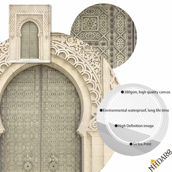 Arhitectura Islamica Maroc Usa Vintage Poster Citate Panza De Imprimare Moderne De Religie Musulmană Pictura Arta De Decorare Perete Poza