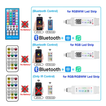 Benzi Led 5050 Bluetooth Controler Flexibil RGBWW 2835 Lumina Impermeabil Pentru TV de Fundal Ziua de nastere Decor DC Adaptor
