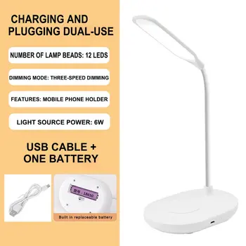 LED Lampa de Birou Pliabil Estompat Atinge Lampa de Masa DC5V USB Alimentat Tabelul Lumina 4000K Lumina de Noapte Touch Dimmer Lampă Portabilă