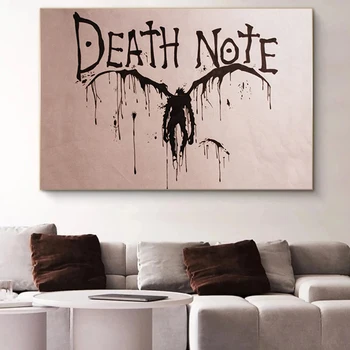 Anime clasic Panza Pictura Poster Decor Acasă Death Note Regula Stil Modern de Imprimare pentru Living Desene animate Decor de Perete