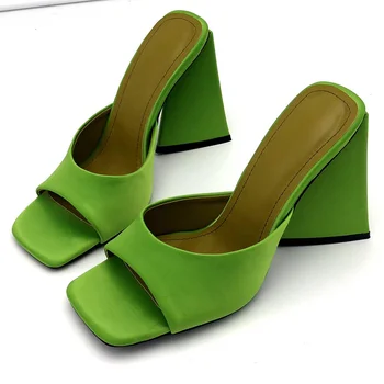Femei Material Special Sandale de Vara pentru Femei cu talpi Groase Papuci cu toc Înalt 10.5 cm cu toc Gros Petrecere Club de noapte Papuci
