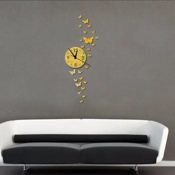 Noul ceas de perete acril oglindă 3d decorative, ceasuri de perete diy ceas home decor modern design camera de zi
