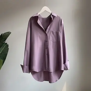 Ieftine en-gros 2021 primavara vara toamna noua moda casual șifon tricou femei femeie de sex feminin OL top violet, alb bluza Ay1627