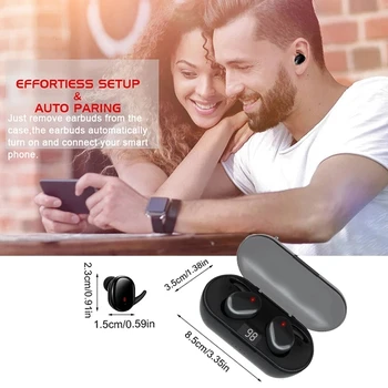 Q2 TWS cască Bluetooth 5.0 set cu Cască fără Fir Viața Impermeabil Bas Profund Pavilioane Adevărat Wireless Stereo pentru Căști Sport Căști