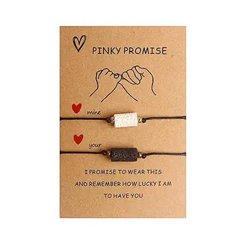 Farmecul Nouă Promisiune Card Bratara Europene Si Americane De Personalitate Creatoare Țesute Vulcanice Cuplu Bratara Cadou De Ziua Îndrăgostiților