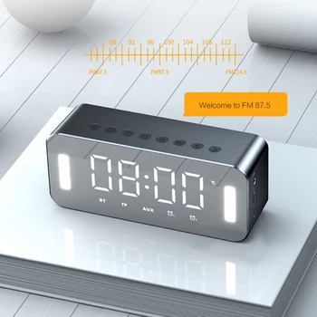 Multifuncțional Ceas cu Alarmă fără Fir Bluetooth Boxe Lumina de Noapte Ceas Electronic Digital Radio FM Ceas de Masa